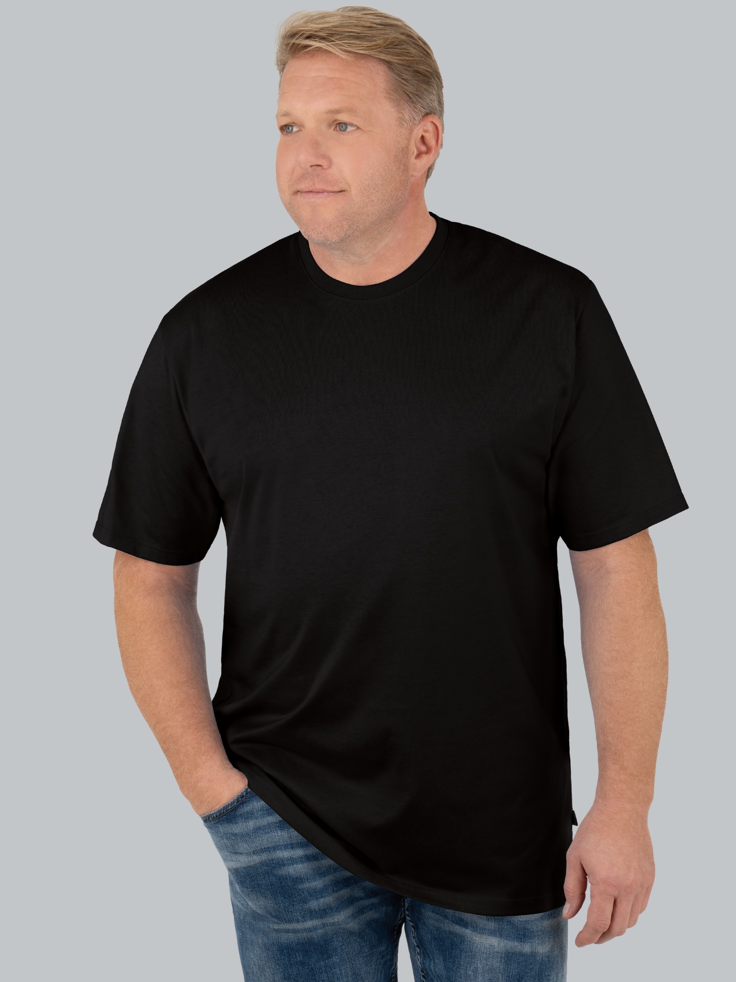 T-Shirt DELUXE Baumwolle Schwarz
