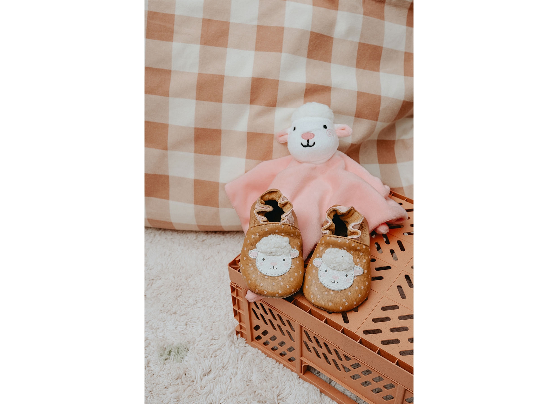 Coffret naissance sweet sheep camel rose