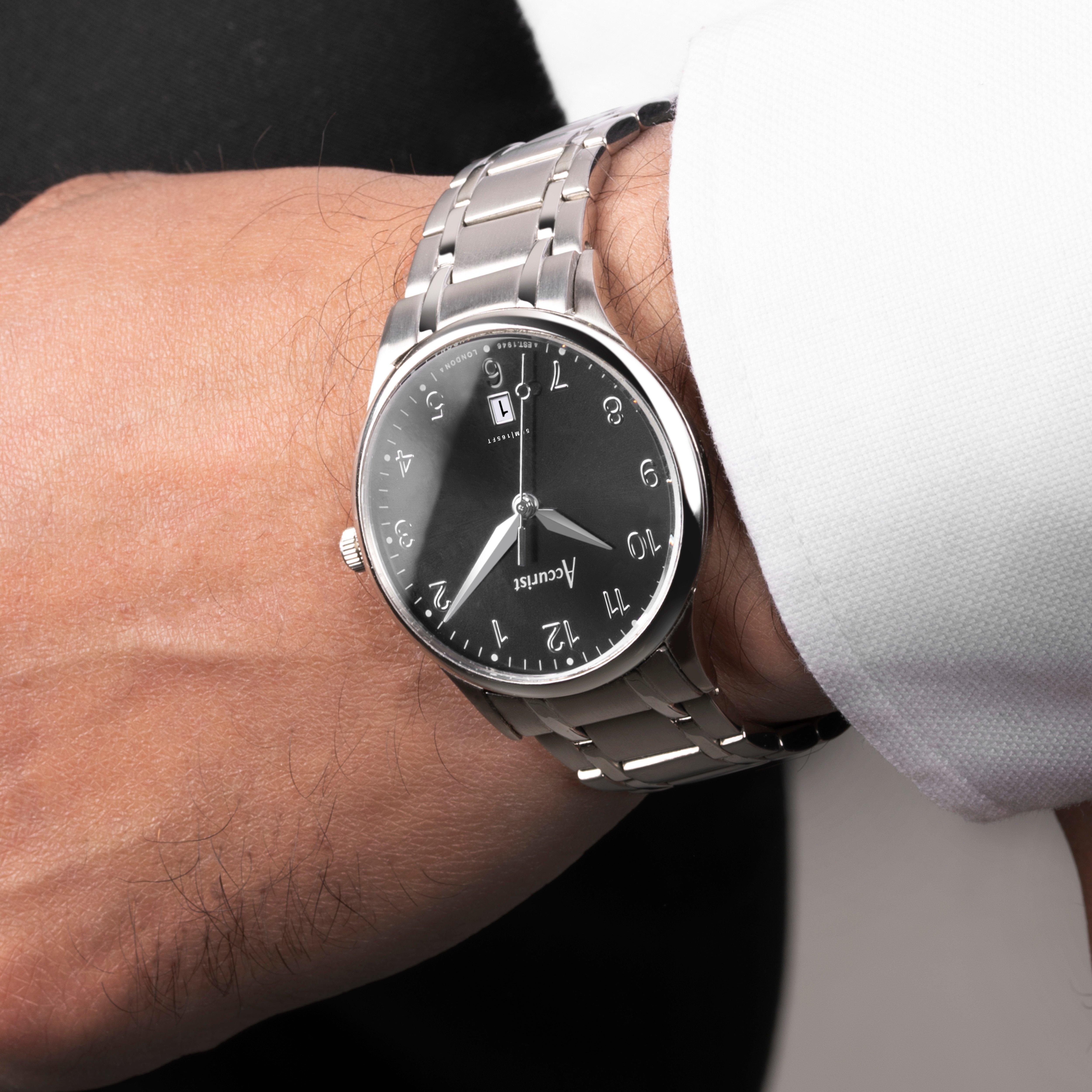 Accurist Classic Mens Stainless Steel Classic Analogue Quartz Watch