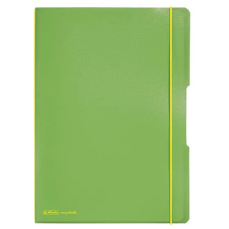 Herlitz Notizheft DIN A4, flexibel, je 40 Blatt kariert + liniert, hellgrün