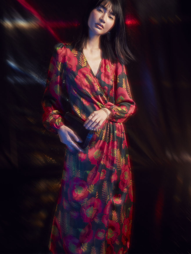 Robe longue fleurie