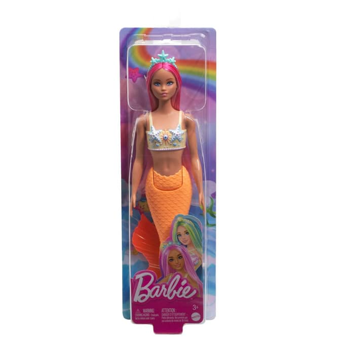 Barbie - Meerjungfrau Puppe - orangefarbene Schwanzflosse