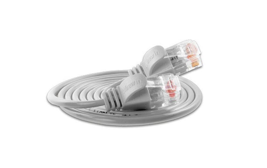 Slimpatchkabel RJ-45 - RJ-45, Cat 6, UTP, 1.5 m, WeissLightpatchkabel rund, ungeschirmtes Twisted-Pair-Kabel (U/UTP) mit Klinkenschutz