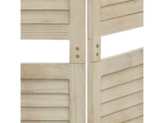 Cloison de séparation 4 panneaux 140x165 cm Bois de Paulownia