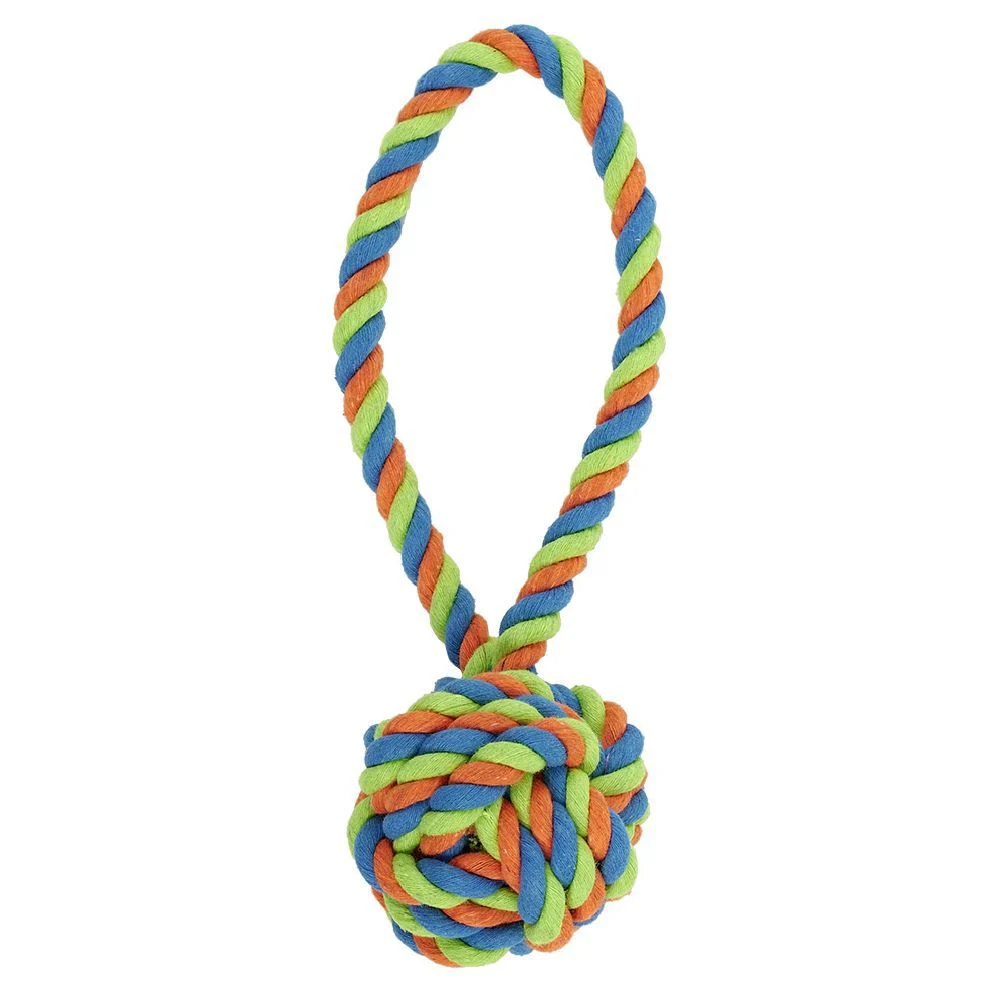 Jouet pour chien Poignée en corde avec noeud L.18 cm