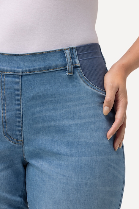 Capri-Jeans Sienna, schmales Bein, Elastikbund, Stretch