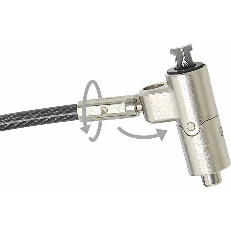 DICOTA D31887 câble antivol Noir, Argent 2 m