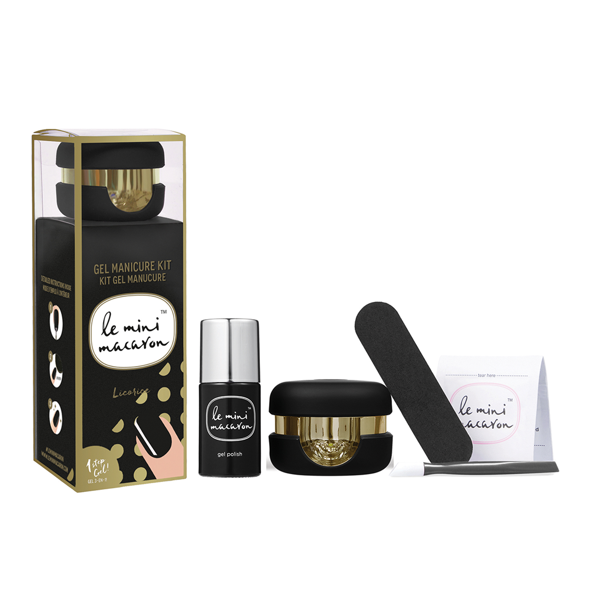 Le Mini Macaron Manicure Kit Licorice