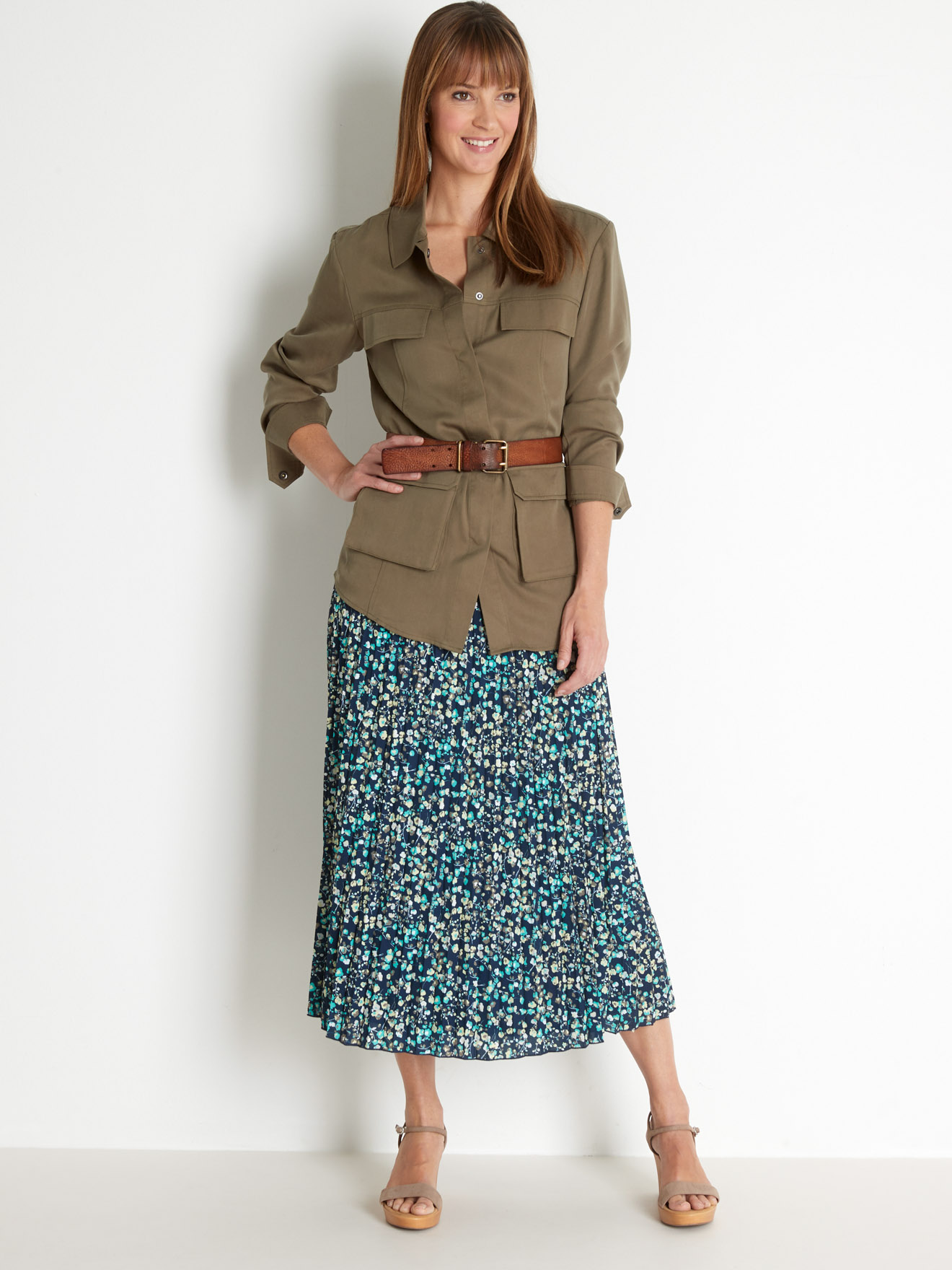 Veste-saharienne en lyocell