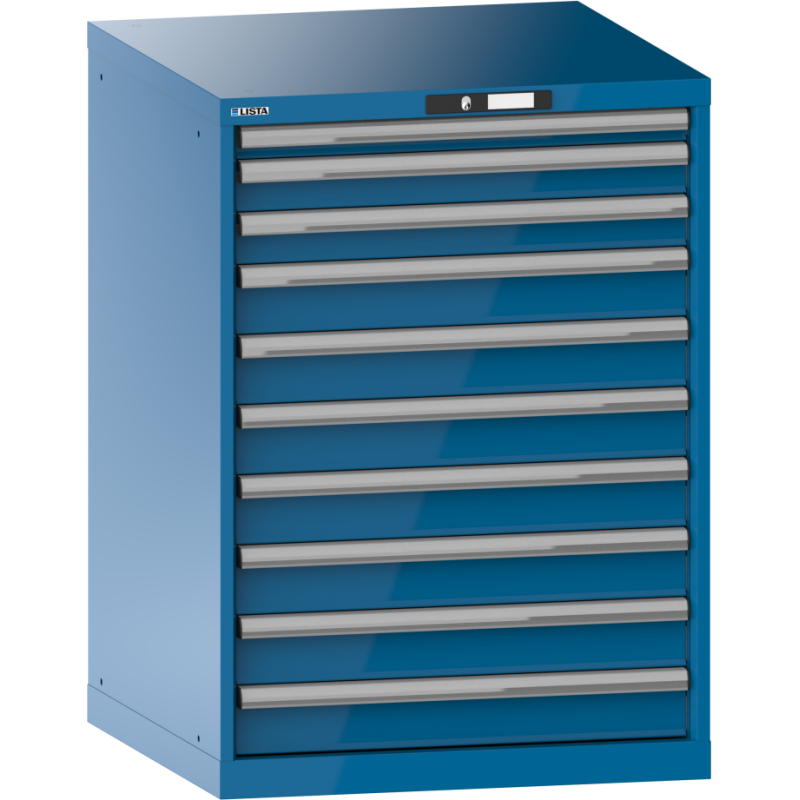 Armoire à tiroirs Lista 36x36E H 100 x L 71,7 x P 72,5 cm 10 tiroirs (1 x 5, 2 x 7,5 et 7 x 10 cm) Key Lock