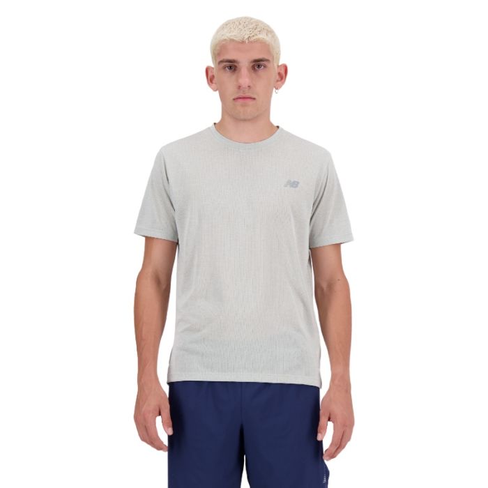 New Balance Herre T-shirts Athletics Run T-shirt Grå