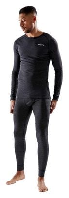 Ensemble Craft Core Wool Merino Baselayer Set Noir