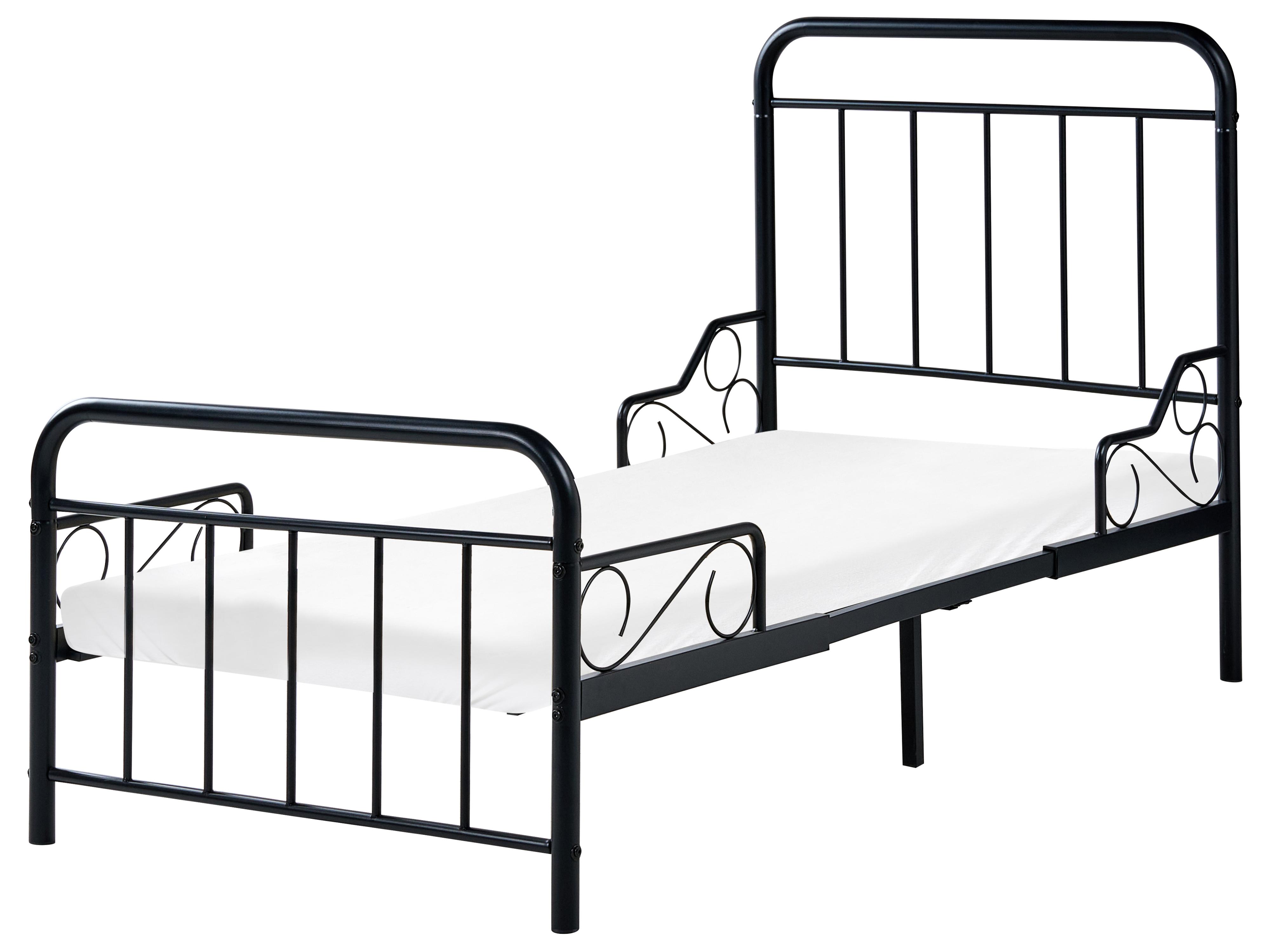 Uitschuifbaar kinderbed Metaal ANAIS 90 x 200 cm Zwart