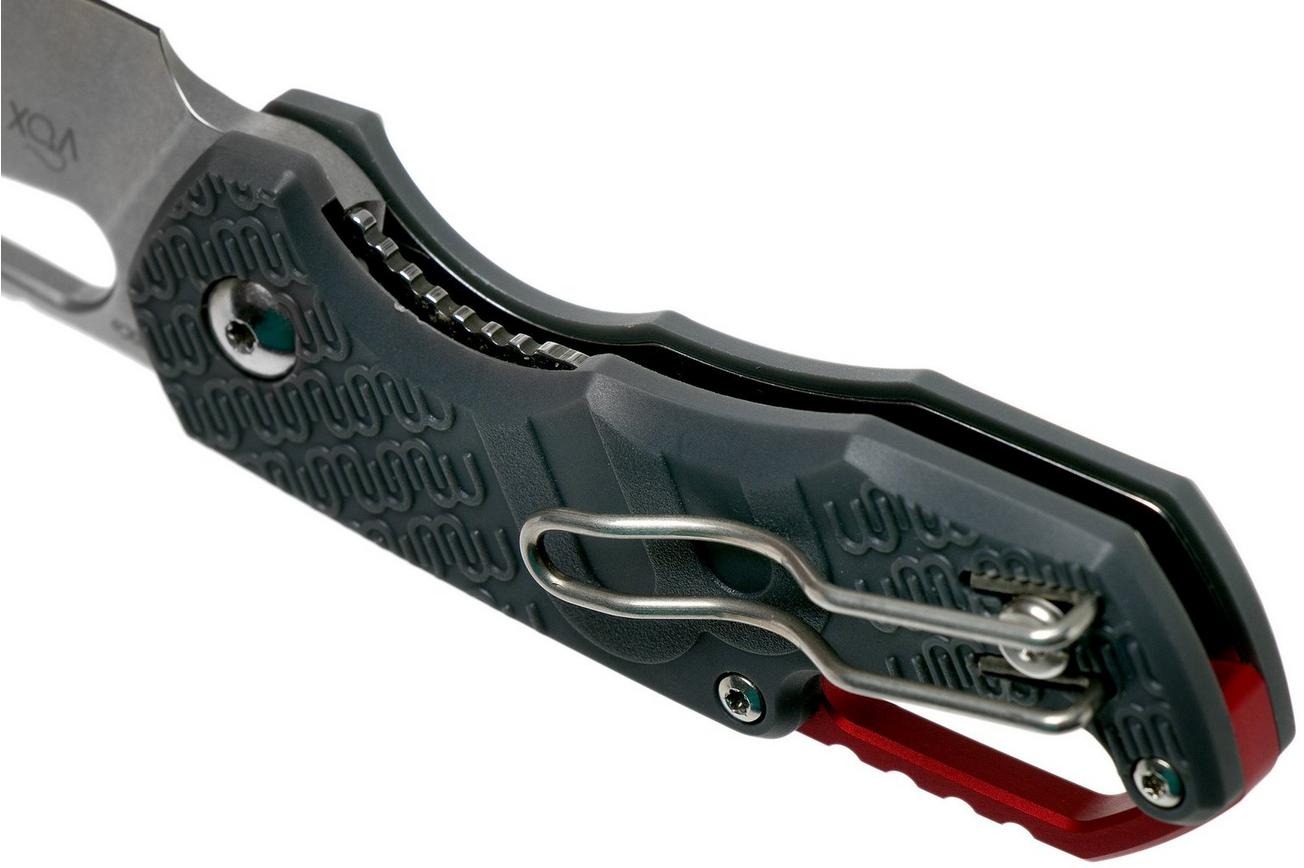 MKM Isonzo FX03-3PGY Clip Point Wolf Grey FRN zakmes, Jesper Voxnaes design