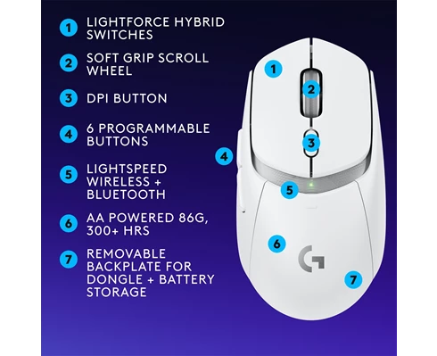 Logitech G309 Lightspeed - White
