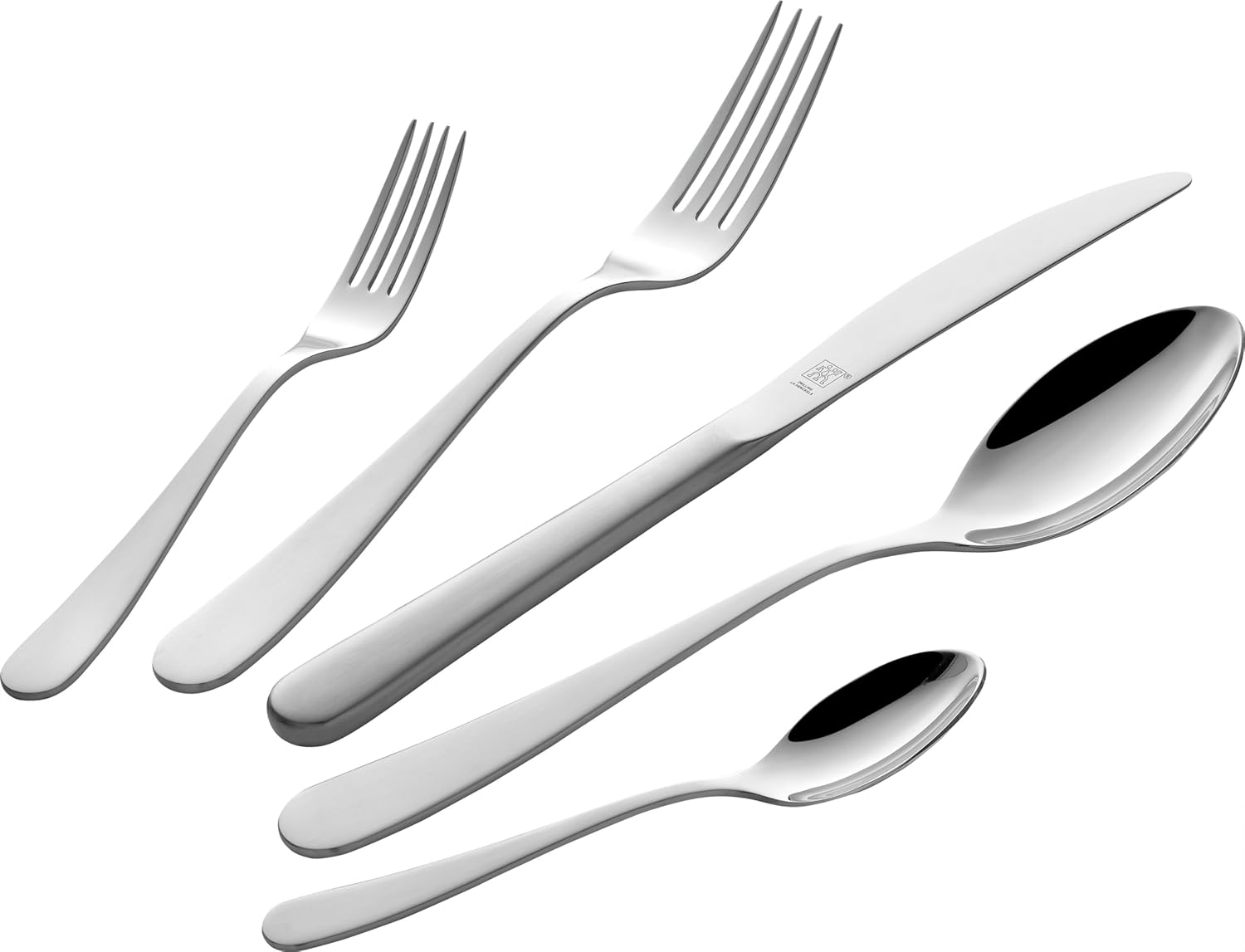 ZWILLING Greenwich Besteck Set, 68-teilig, Für 12 Personen, 18/10 Edelstahl/Hochwertiger Klingenstahl, Mattiert, Silber [plastikfreie Verpackung]