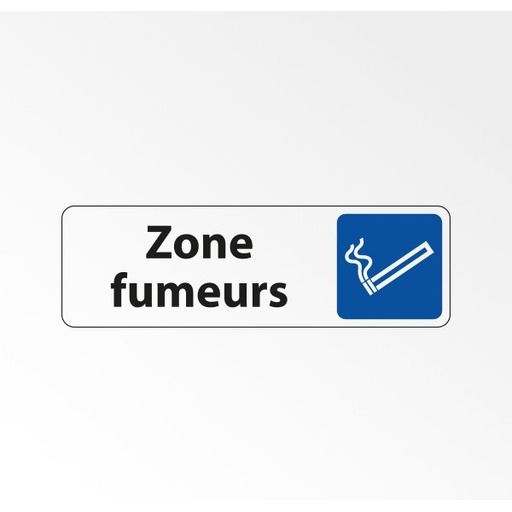 Panneau Information - Zone fumeurs avec Pictogramme Cigarette