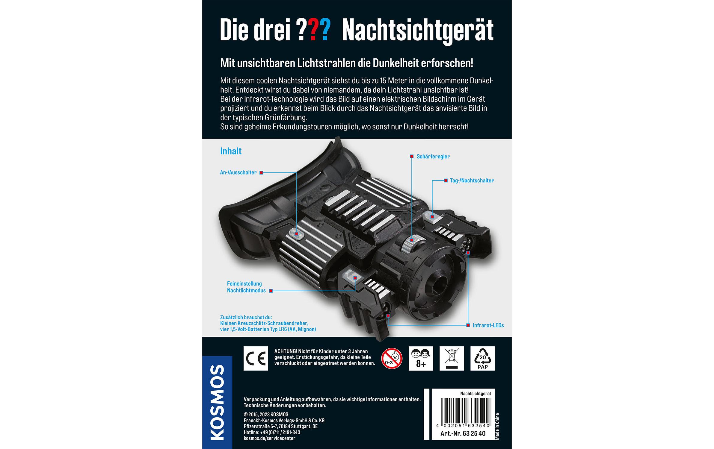 Detektivausrüstung Die drei ??? NachtsichtgerätHightech-Gadget fürs Detektiv-Spiel