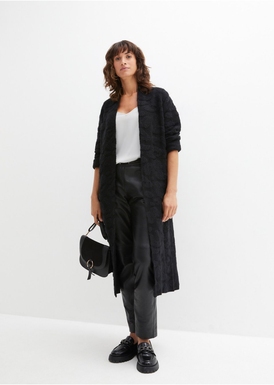 Manteau en maille avec teneur en laine