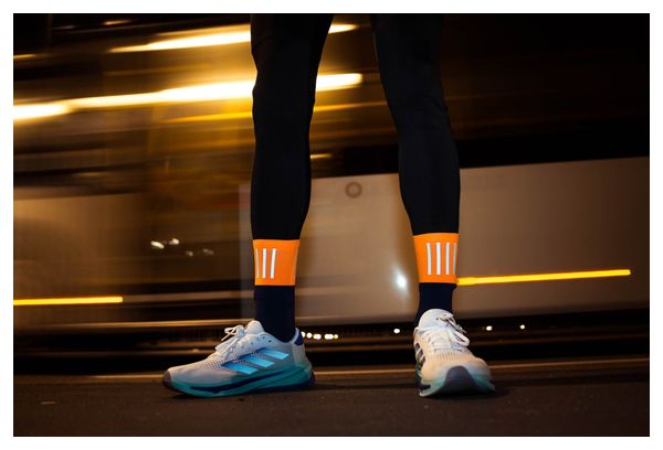 Chaussettes Running Incylence High-Viz V3 Bleu/Orange Fluo