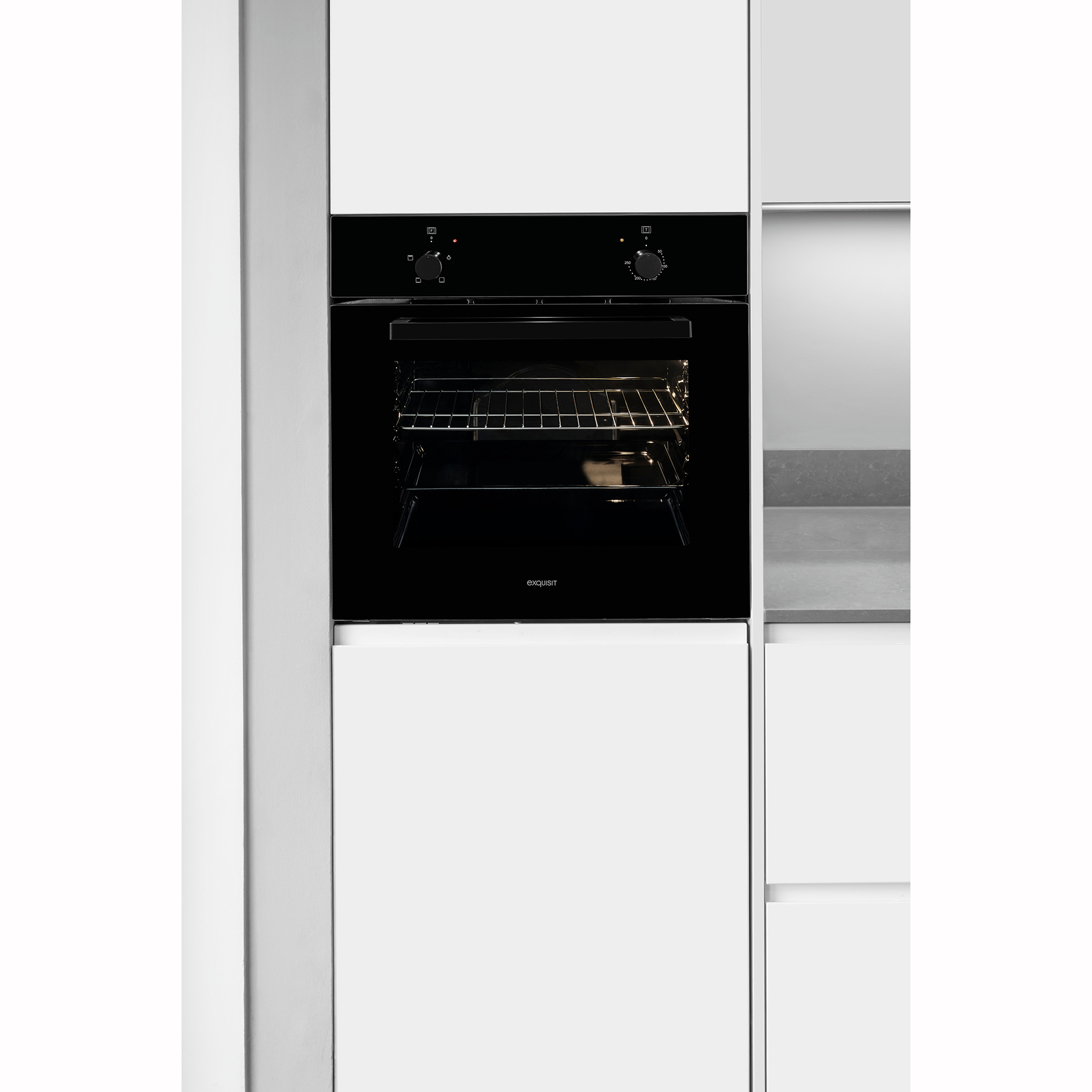 EXQUISIT Einbau-Backofen EBE 255-020 - schwarz - A