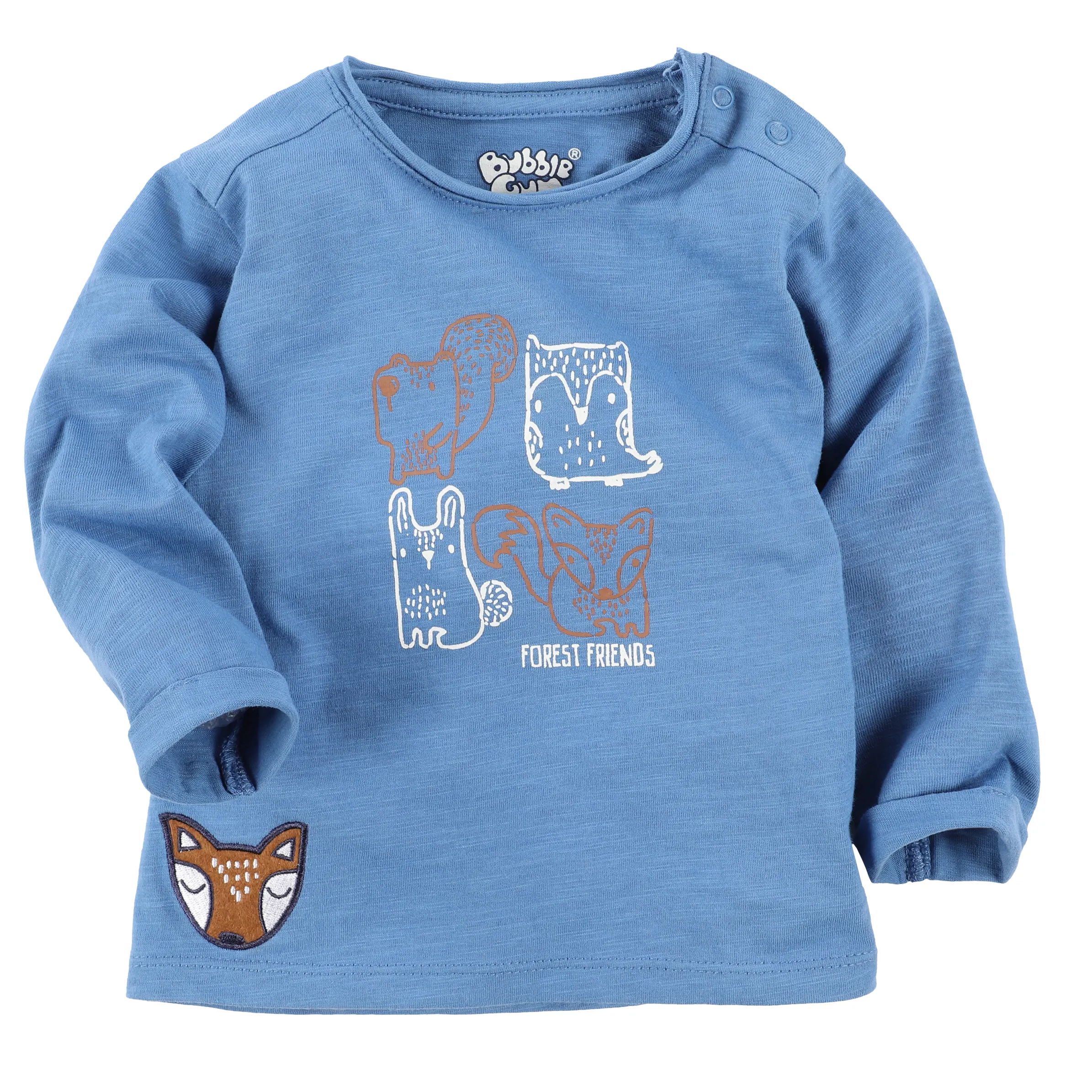 Baby Jungen Longsleeve mit Print und Applikation