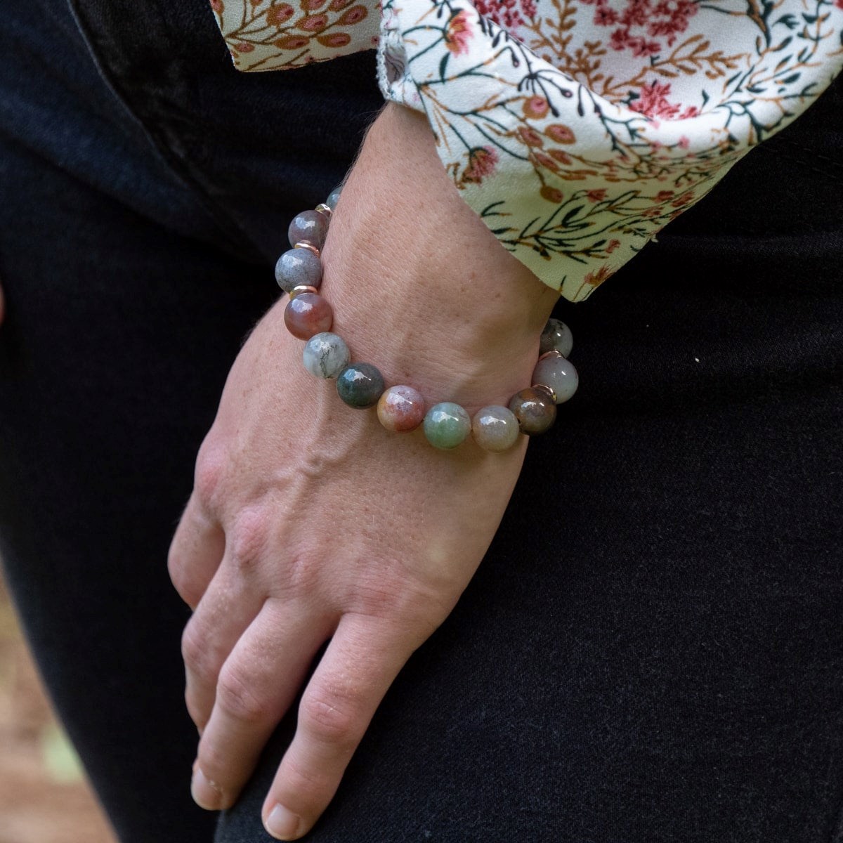 Bracelet Kamelia en pierres naturelles Agate Indienne