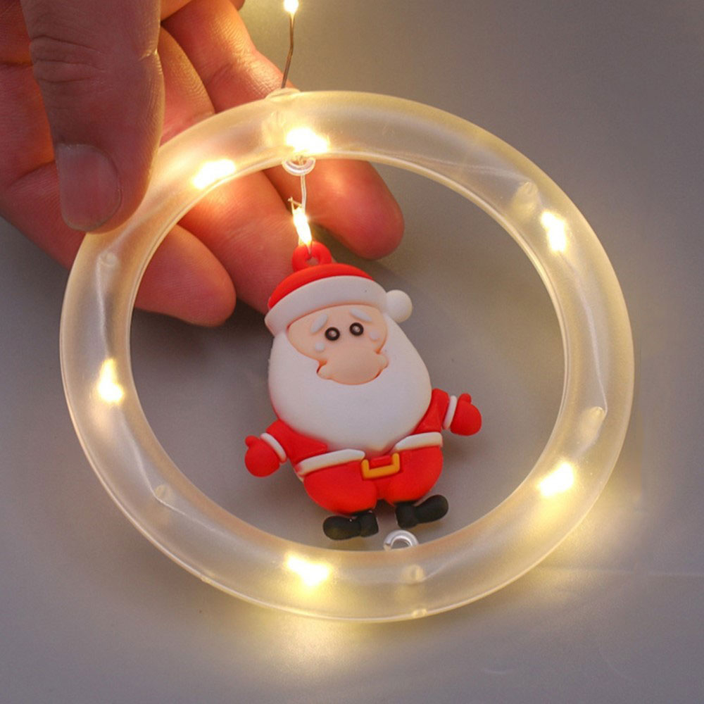 (3m) 110 LED's Weihnachts Deko USB Lichterkette 3D Figuren Vorhang Beleuchtung - Warmweiss