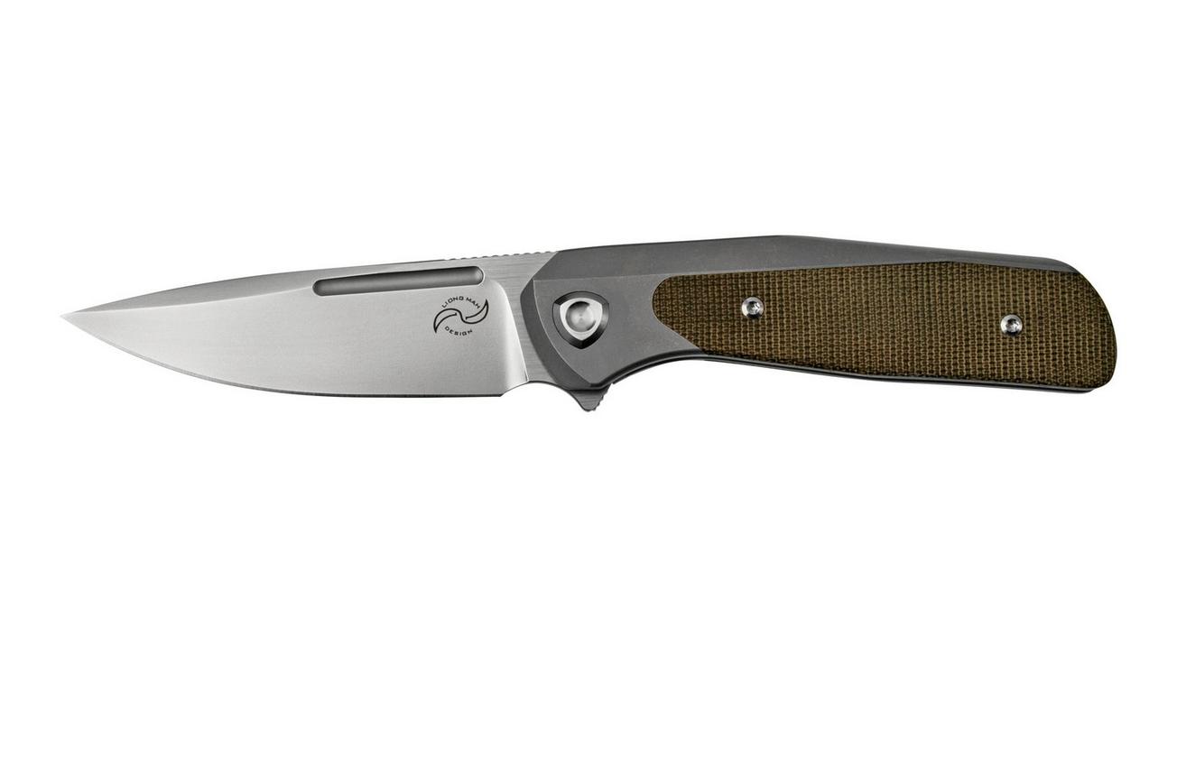 Liong Mah GSD v2 GSD2-GM Green Micarta Inlay zakmes