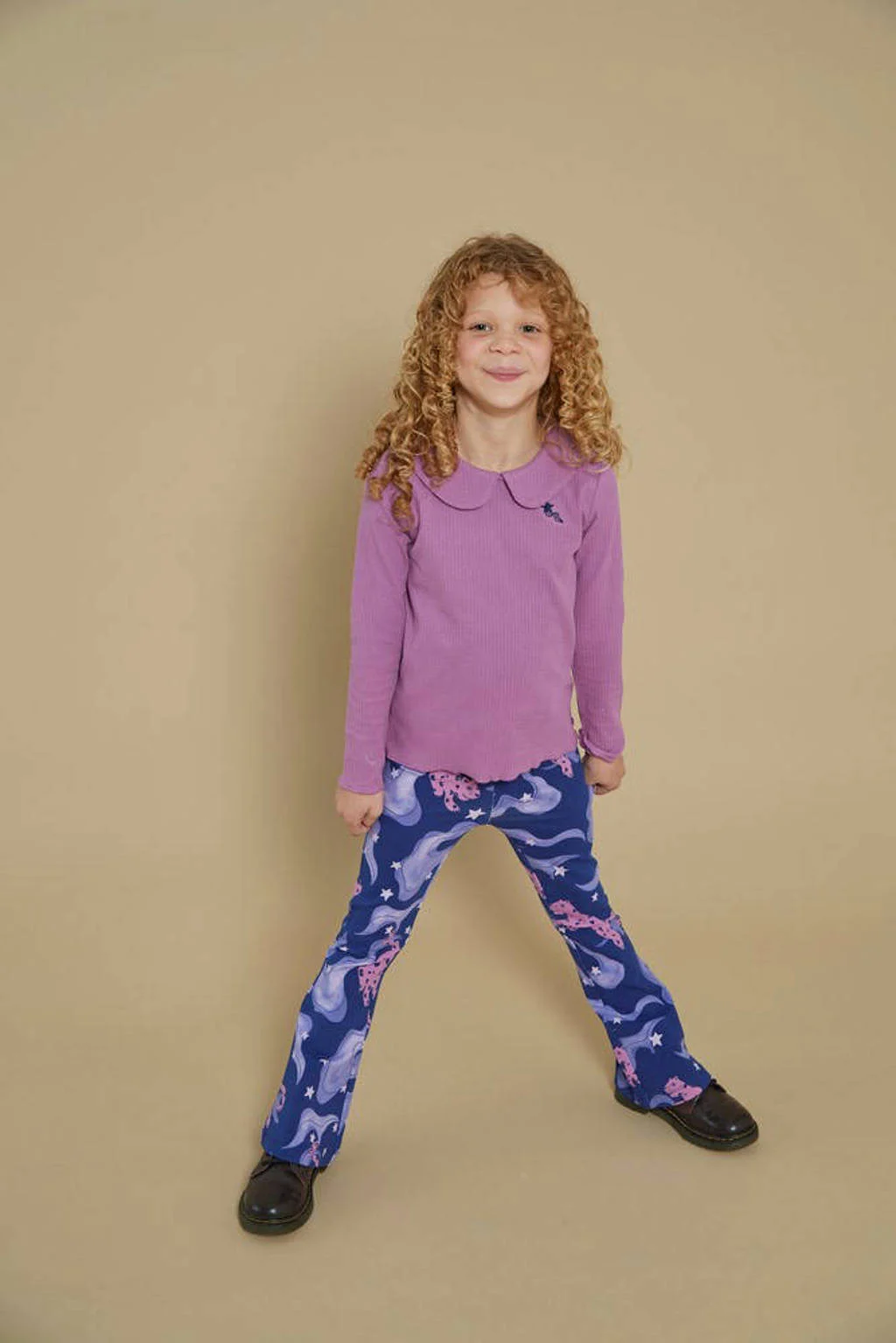 Jubel flared broek donkerblauw