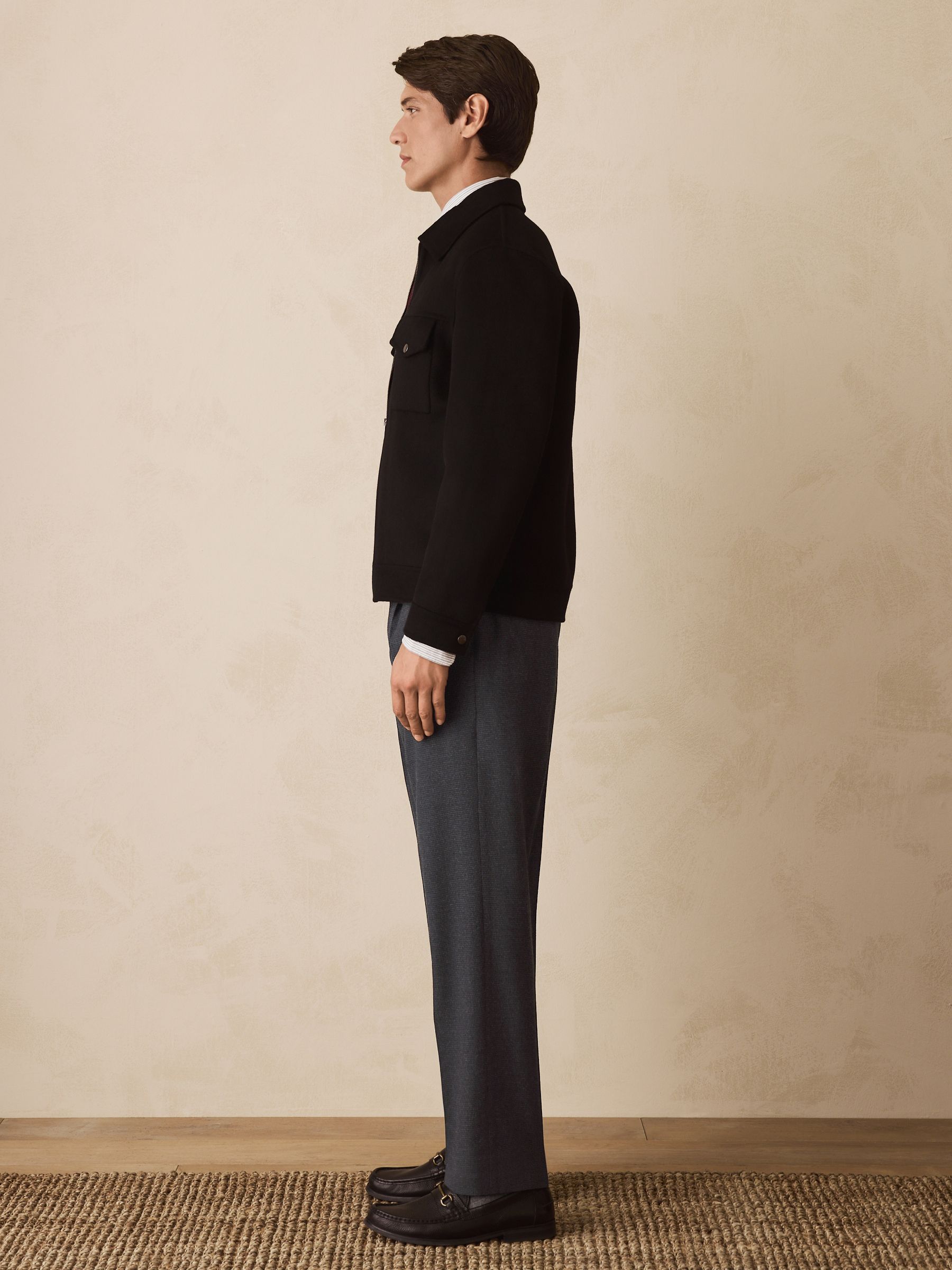 Grijze textuur - Straight fit - Smart Textured Trousers