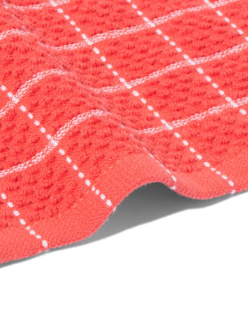 2 lavettes 30x30 coton rouge