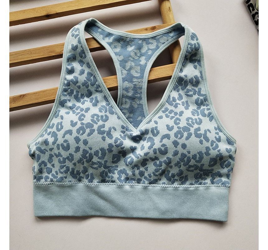 Runyz - Sportbeha met luipaardprint en racerback