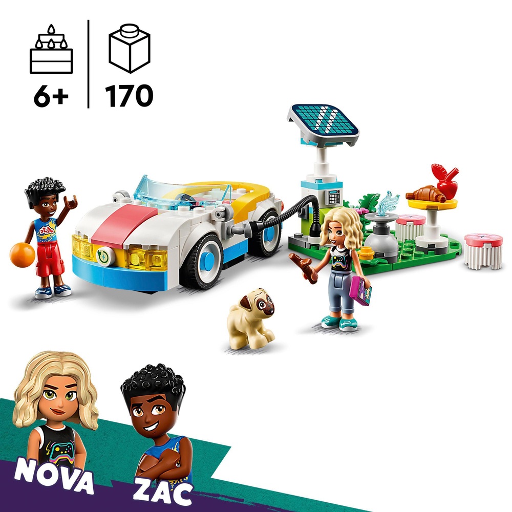 LEGO Friends 42609 Elektroauto und Ladegerät Spielzeugset