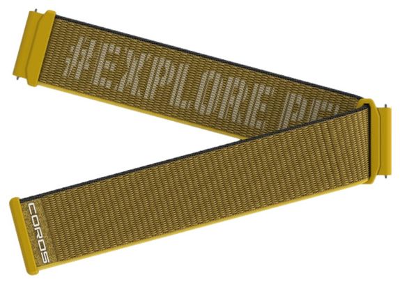 Bracelet nylon 22mm court COROS Apex 2 Pro Jaune
