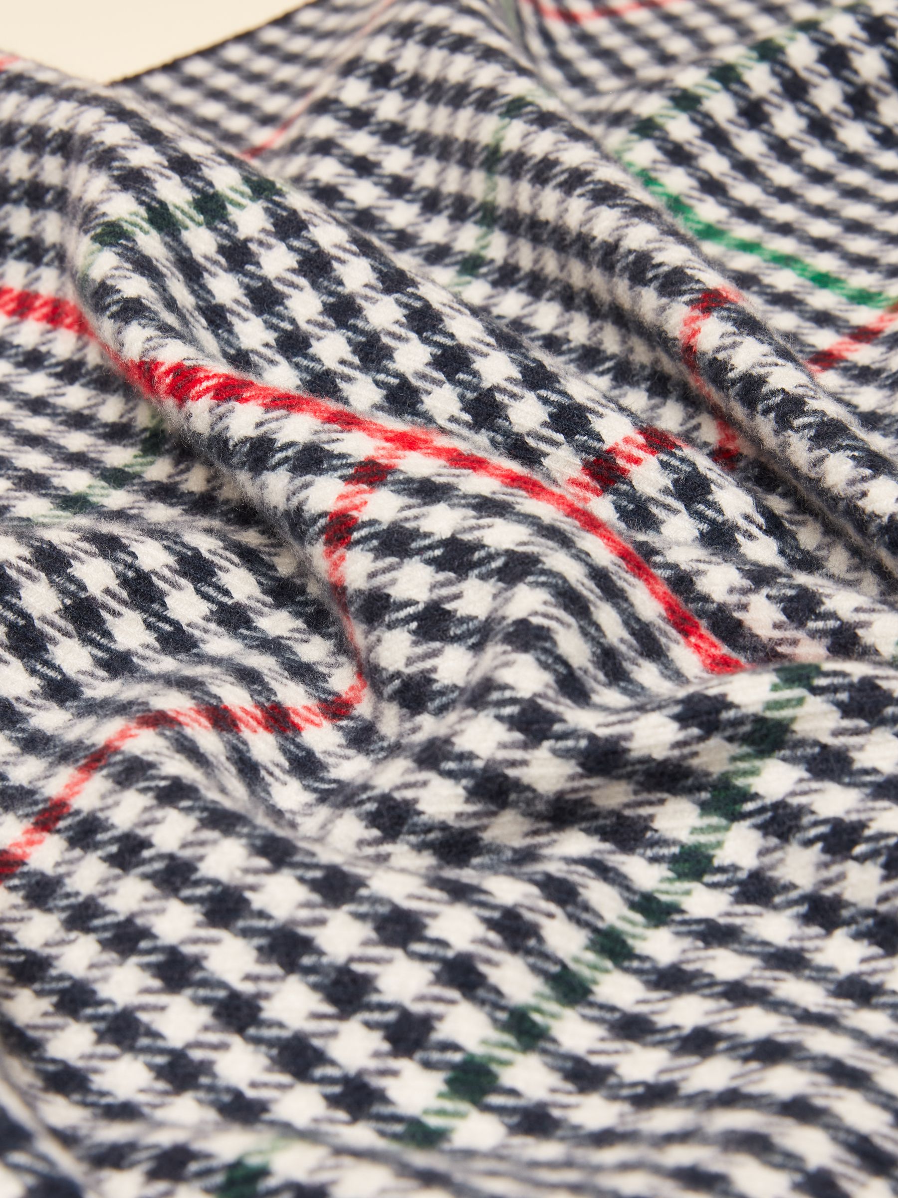 Crème en marineblauw - Joules Langtree Check Scarf