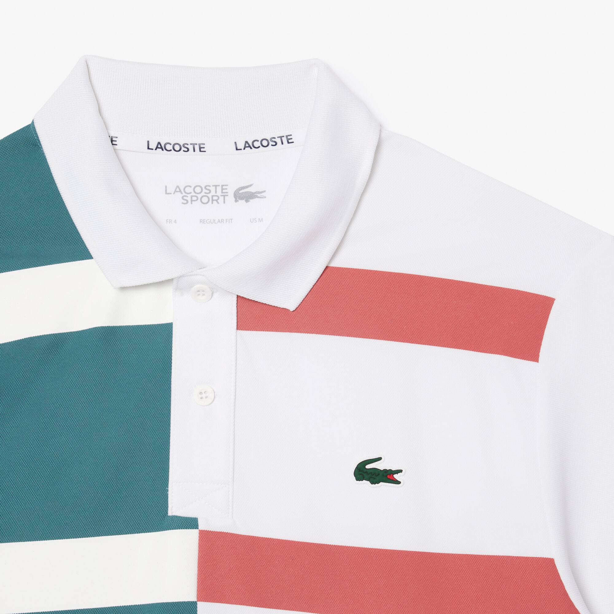 Ultra-Dry Tennis-Poloshirt mit Colour-Block-Streifen Kurze Ärmel - Blau - Lacoste - Herren