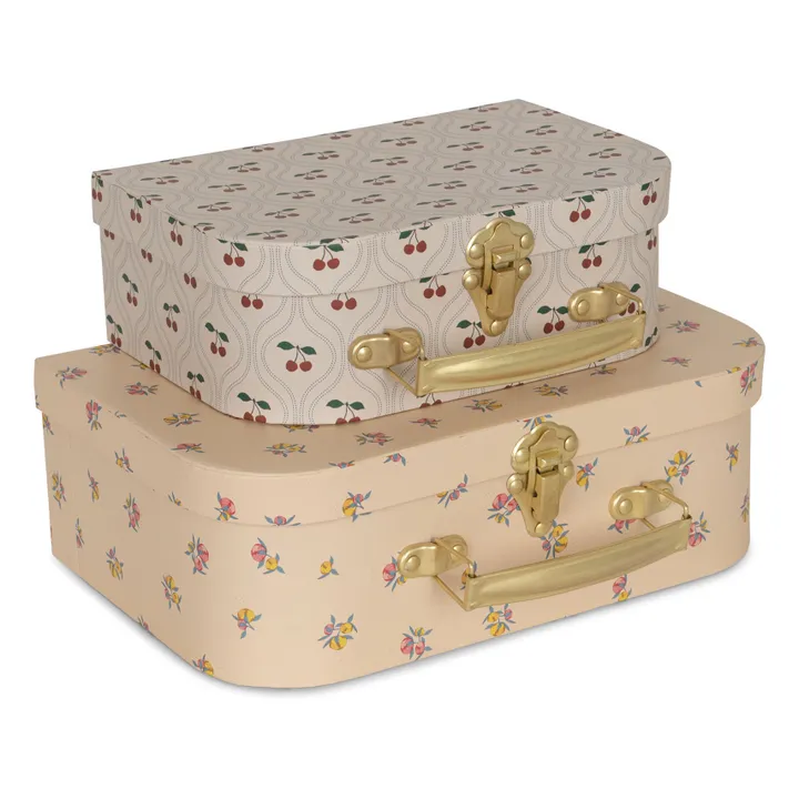 Konges Sløjd Petites valises en carton Cherry - Set de 2 | Blush