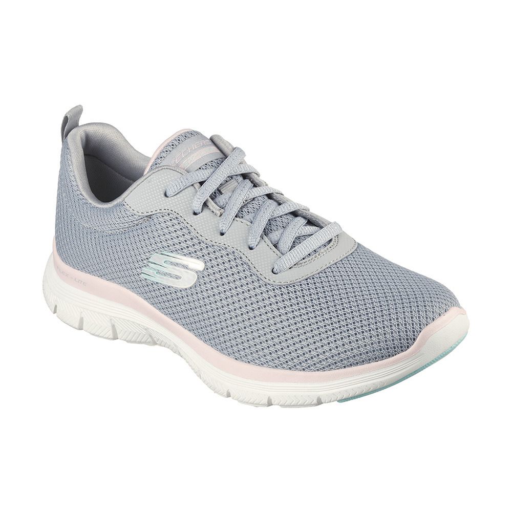Skechers FLEX APPEAL 4.0 BRILLIANT VIEW - Chaussures fitness Femme gry/lt.pnk