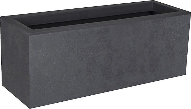 Balconnière polypropylène EDA Basalt up anthracite 59 x 19,5 x h.22,8 cm