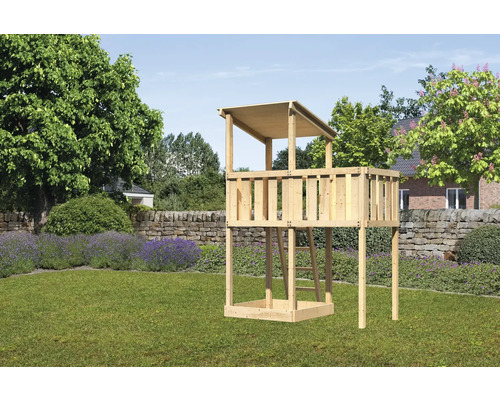 Speeltoren/speelhuis Karibu Anna, 264 x 347 cm, hout, bestaande uit een uitbouw
