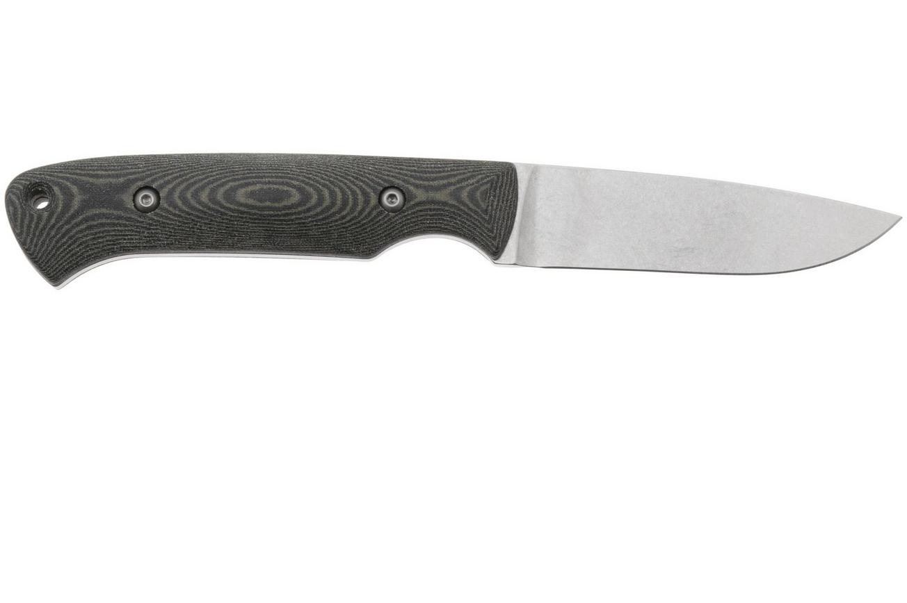 White River Knives Hunter, S35VN, Black O.D. Green Micarta, jachtmes, Owen Baker Jr. design