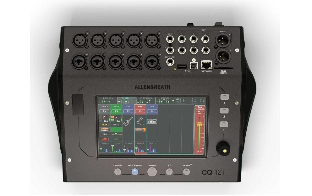 Mischpult CQ-12T<br>Ultrakompaktes Digitalmischpult mit 12 Eingängen und 8 Ausgängen