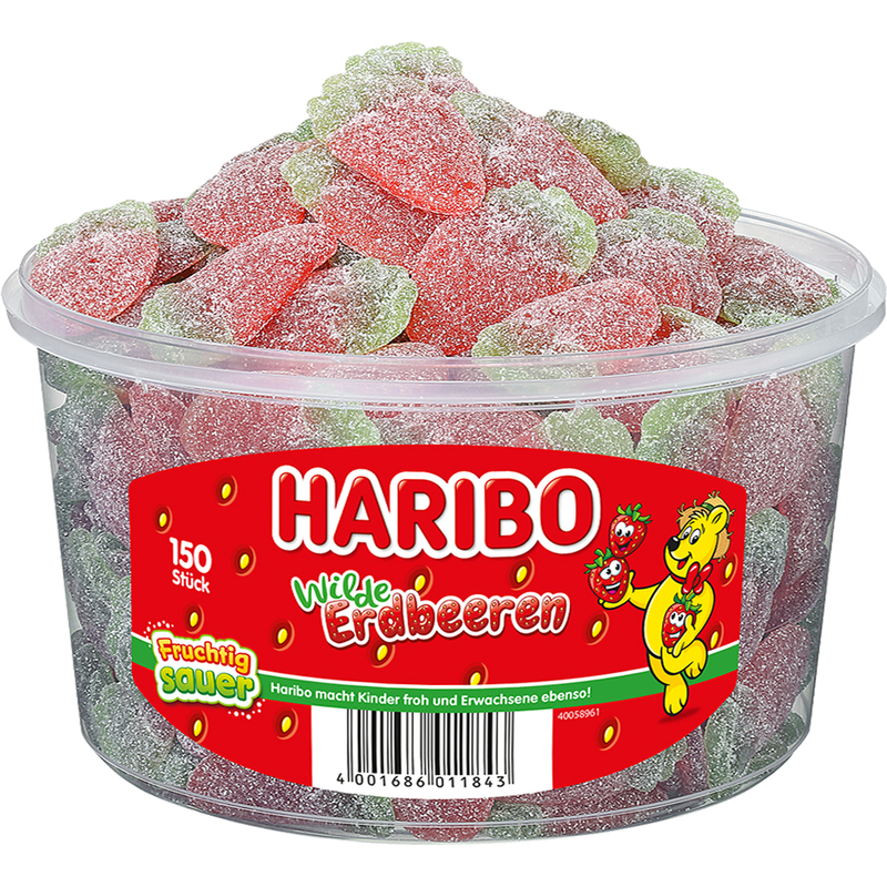 HARIBO Saure Erdbeeren, 8 g, 150 Stück