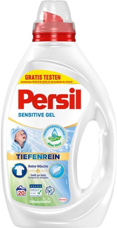 Persil - Sensitive Gel - Wasmiddel - 0,9 Liter - Diep Reinigend