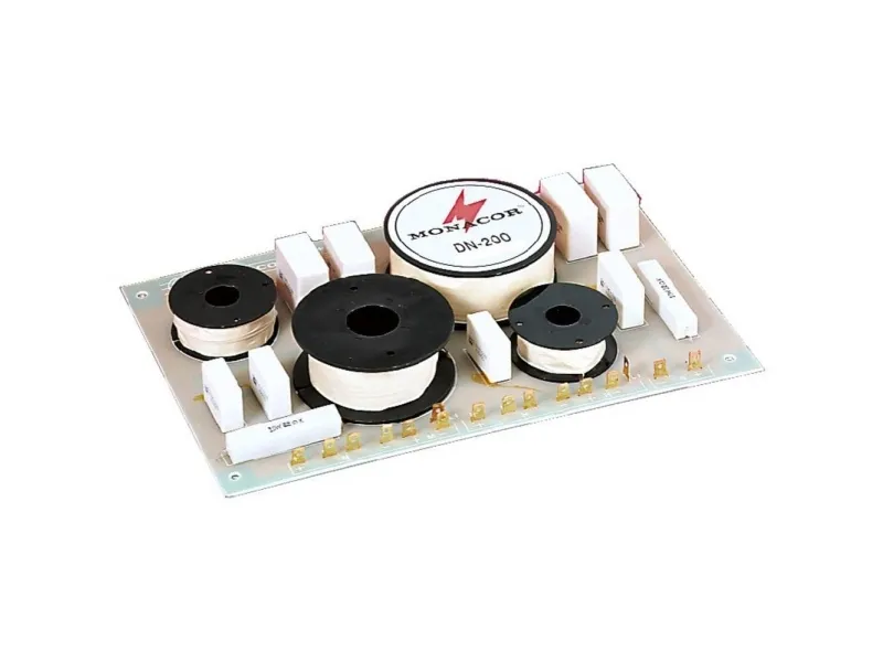 Monacor DN-200, Komponent overgang, 3-vejssystem, 400 W, 8 ohm (O), 700 - 3500 Hz, 12 dB