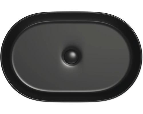 Jungborn opzetwastafel ONE 60 x 38 cm mat zwart incl. keramische afvoerplug