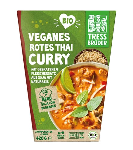 TressBrüder BIO Rotes Thai Curry mit Naturreis VEGAN