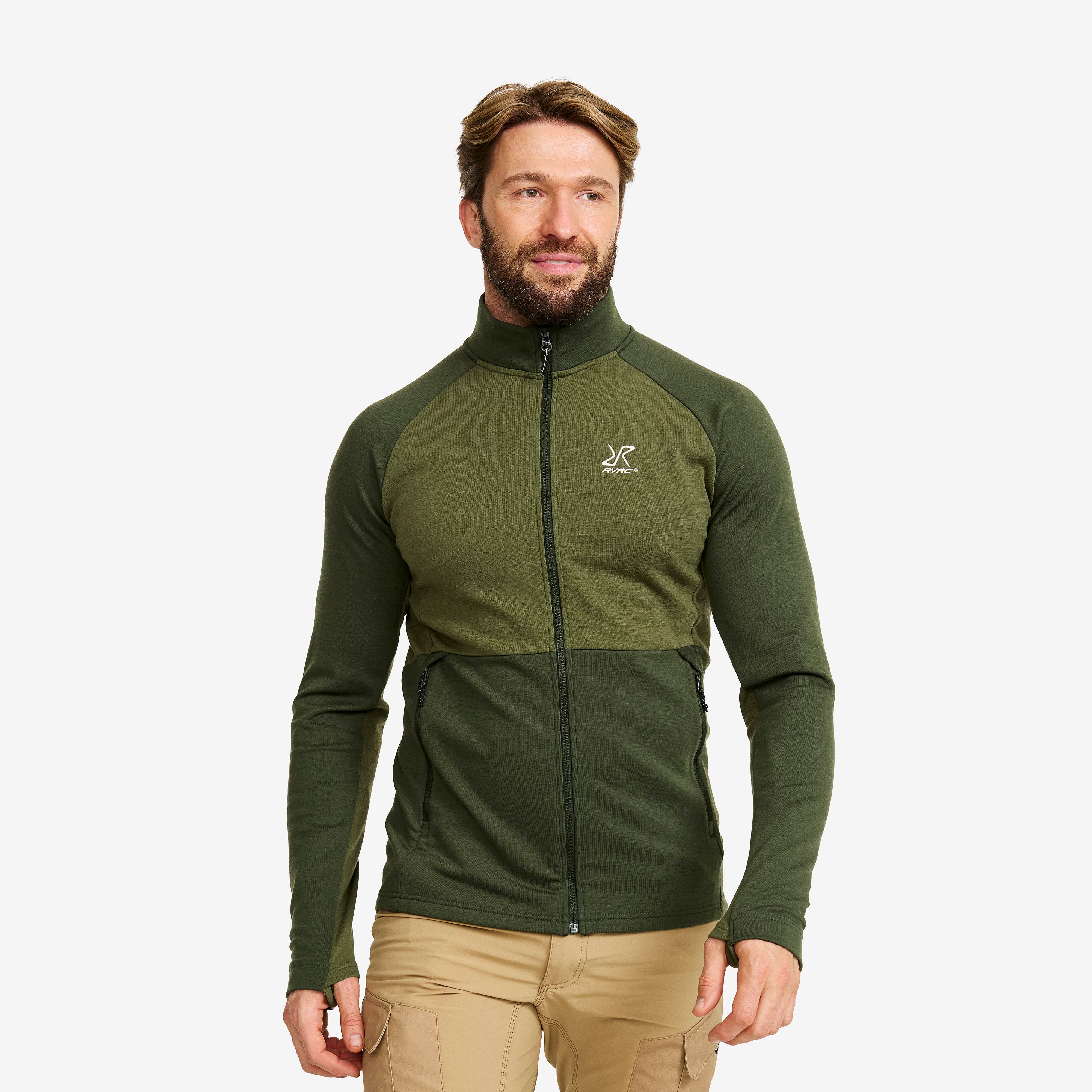 Hill Fleece Herre Forest Green