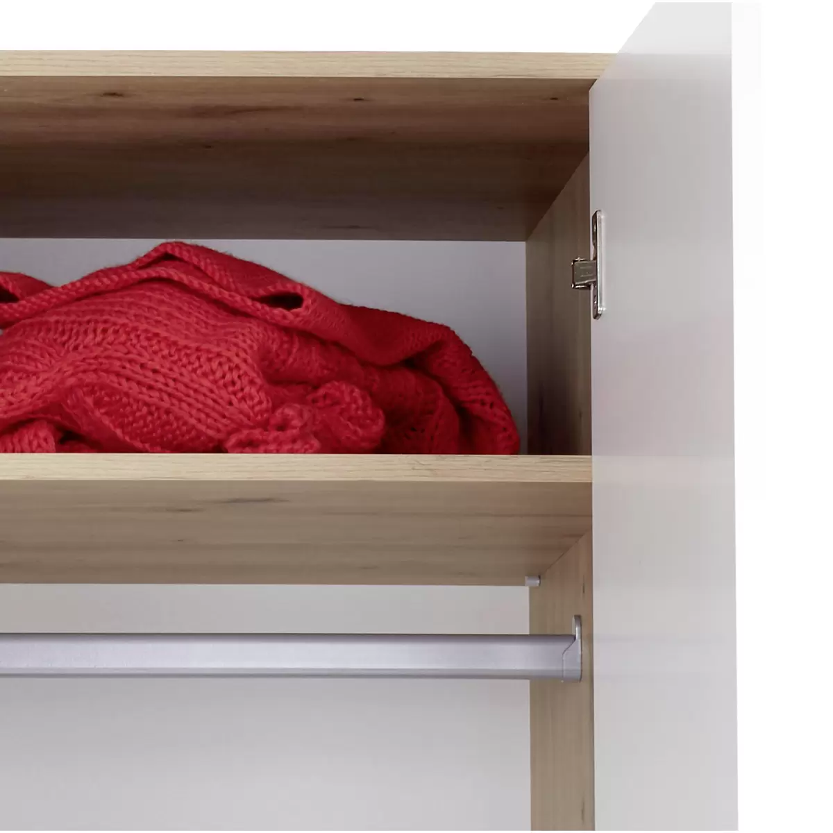 Kleiderschrank Box weiss,Eiche